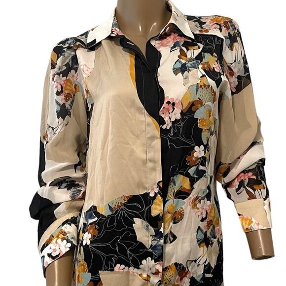 3.1 Phillip Lim for Target small floral button front blouse top TLS1 9049 - Picture 2 of 10